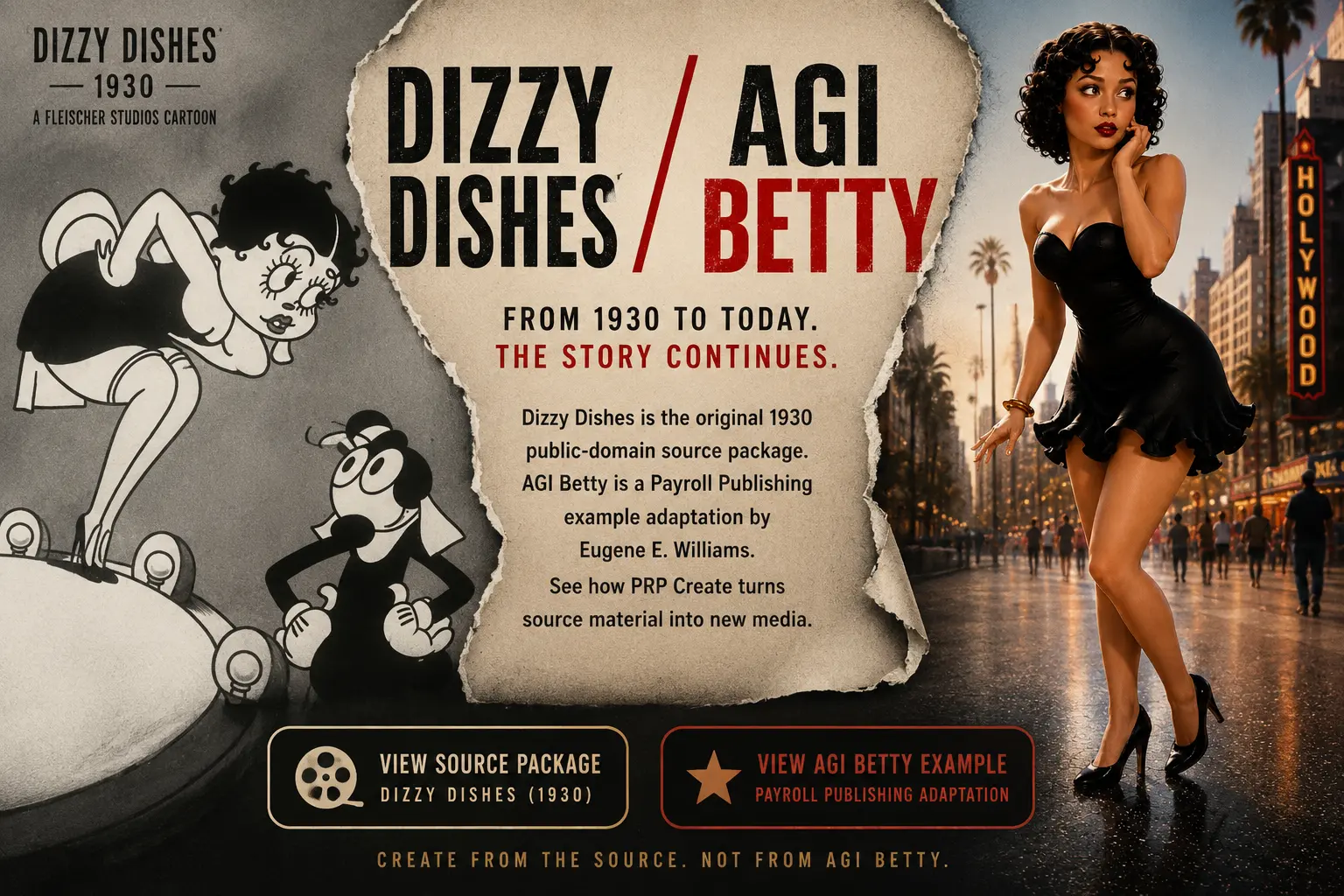 Dizzy Dishes from 1930 transformed into AGI Betty in 2026